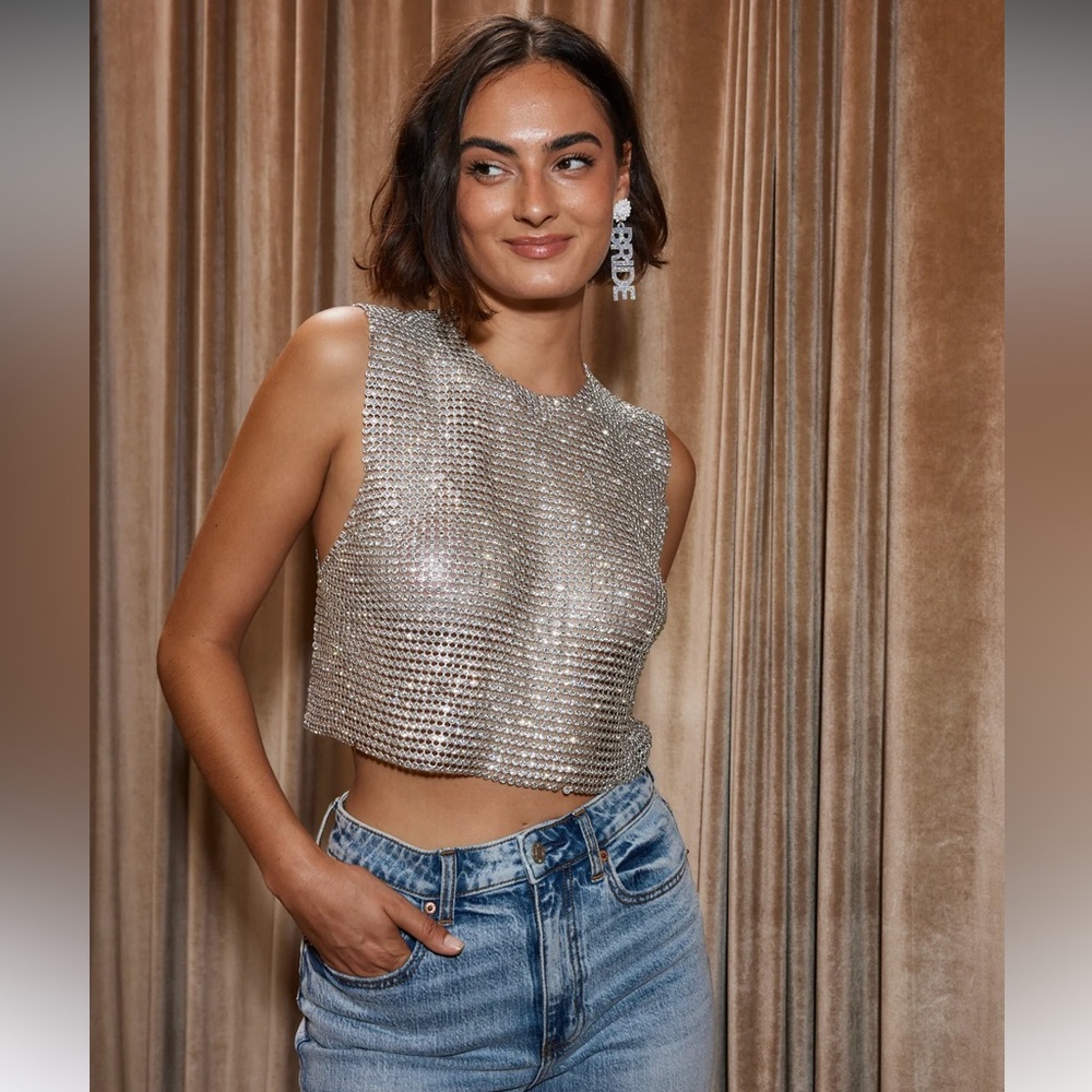 Rhinestone top 12th tribe She’s a Gem